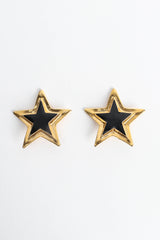 Vintage Escada Enamel Star Plate Earrings side by side front @ Recess Los Angeles