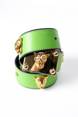 Vintage Escada Lime Leopard Stud Buckle Belt at Recess Los Angeles