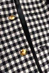 Vintage Escada Collarless Houndstooth Jacket buttons at Recess Los Angeles