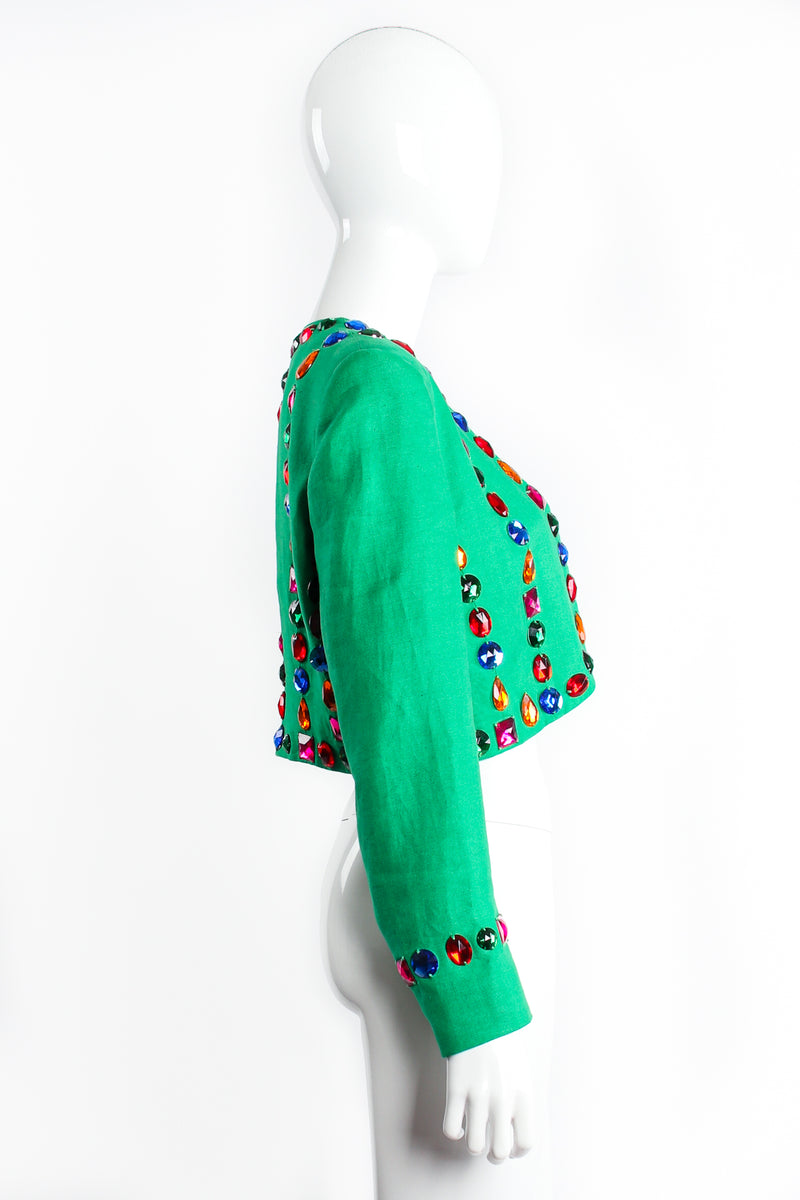 Vintage Escada Jeweled Bolero Jacket on mannequin side at Recess Los Angeles