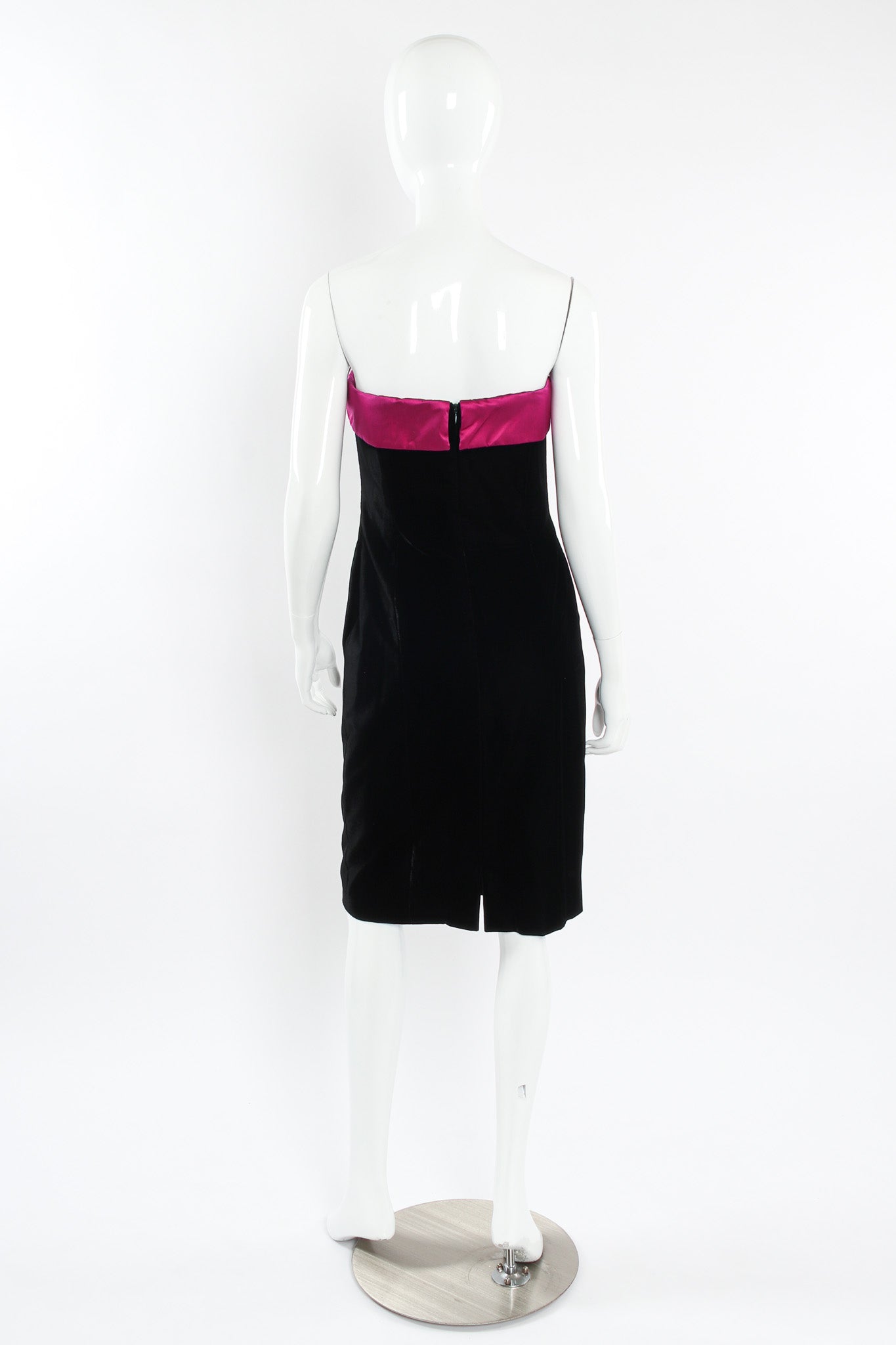 Vintage Escada Couture Velvet Love Bead Dress mannequin back @ Recess LA