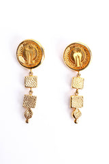 Vintage Escada Mirror Swirl Earrings clip on detail @ Recess LA