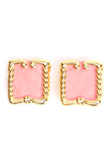 Vintage Pink Enamel Baroque Frame Earrings at Recess Los Angeles