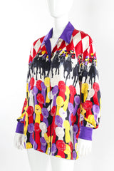 Vintage Escada Silk Jockey Prize Ribbon Blouse mannequin angle @ Recess Los Angeles