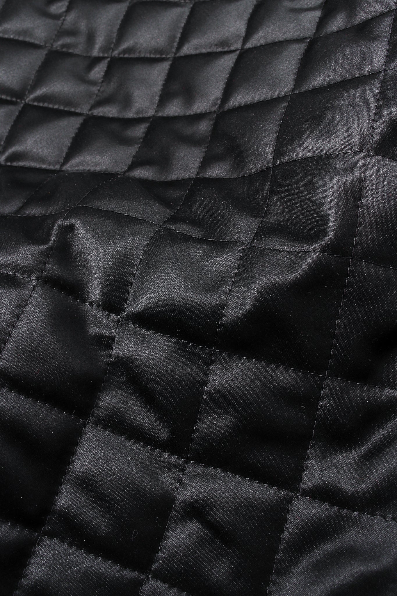 Vintage Escada Quilted Satin Boxy Jacket fabric at Recess Los Angeles