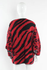 Vintage Escada Mixed Animal Print Mohair Sweater mannequin back @ Recess LA