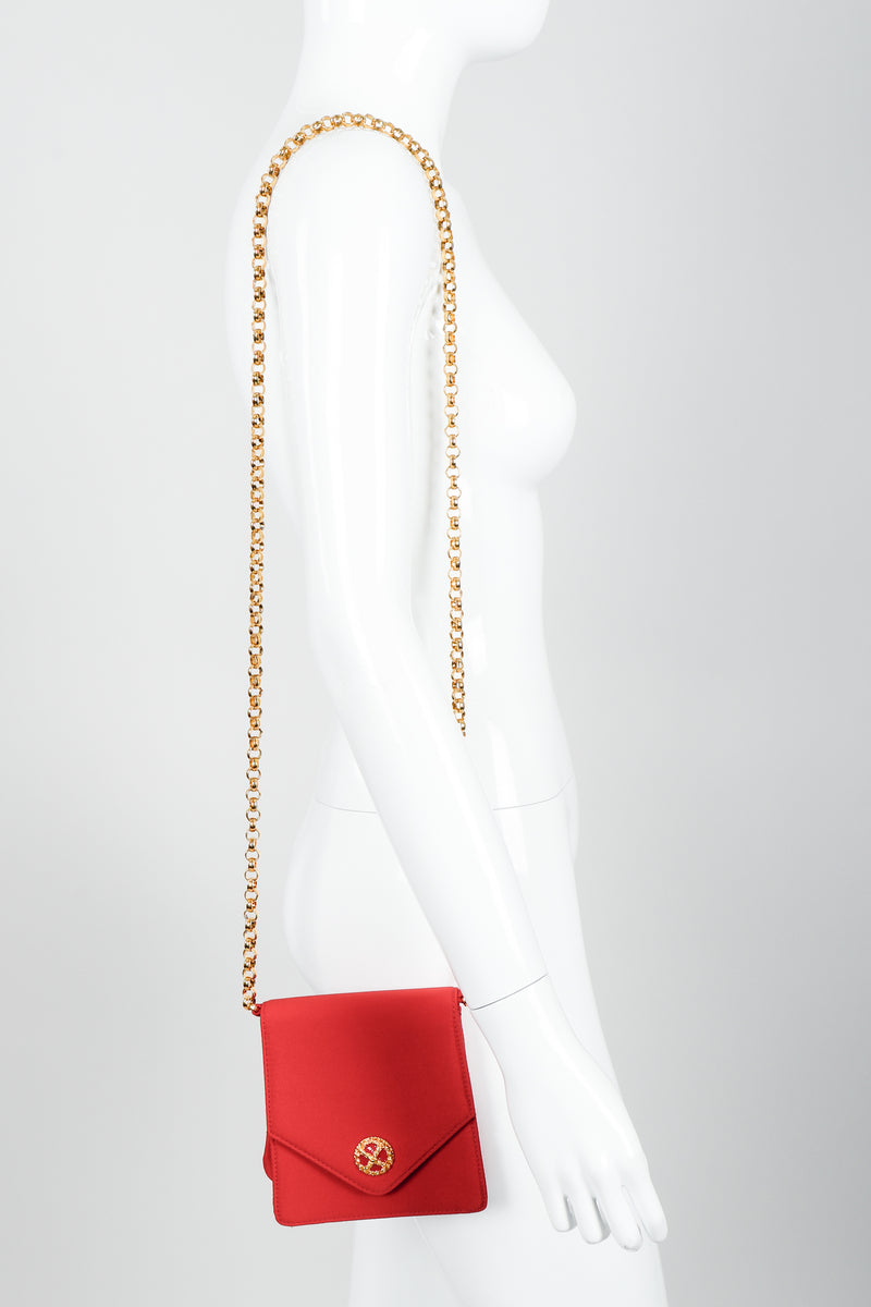 Vintage Escada Mini Crossbody Envelope Bag on mannequin at Recess Los Angeles