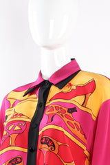 Vintage Escada Shoe Closet Silk Shirt on Mannequin crop at Recess Los Angeles