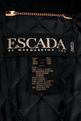 Vintage Escada Shoe Embellished Colorblock Bomber Jacket label at Recess Los Angeles