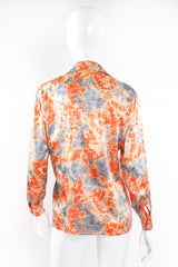 Vintage Escada Marble Splatter Print Silk Shirt on Mannequin back at Recess Los Angeles