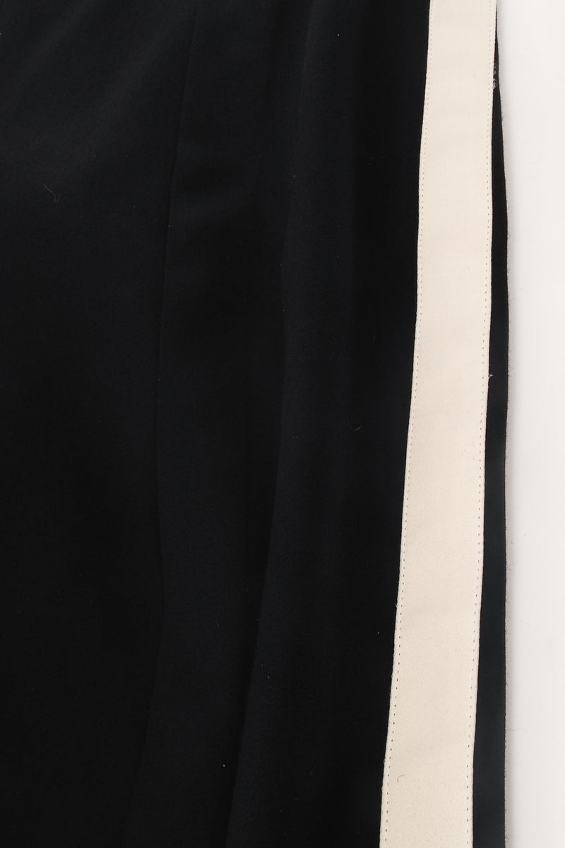 Vintage Escada Satin Trim Tuxedo Pant fabric detail at Recess Los Angeles