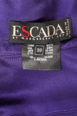 Vintage Escada Satin Jeweled Necklace Blouse label at Recess Los Angeles