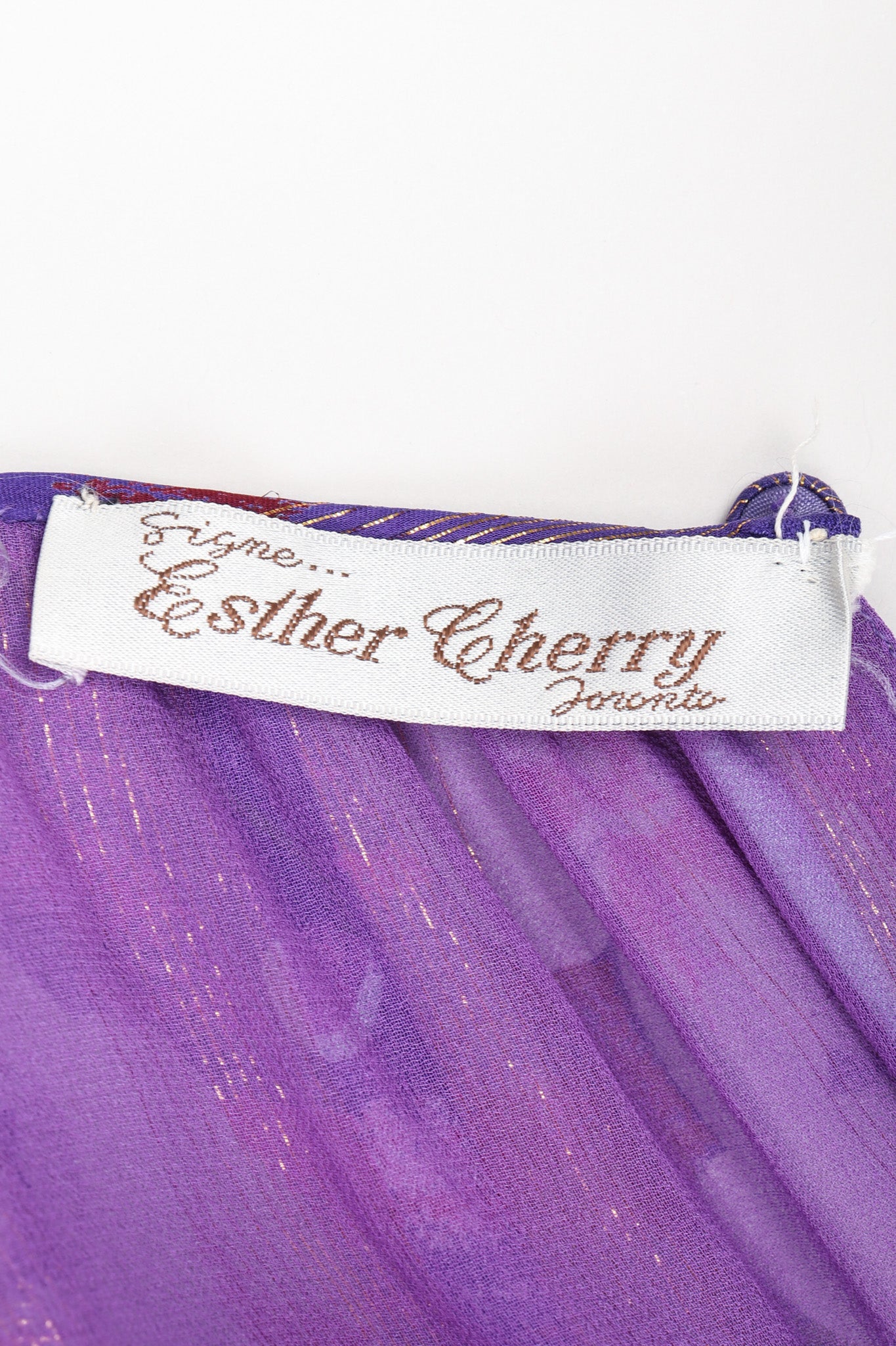 Recess Los Angeles Vintage Esther Cherry Toronto Purple Paint Palette Silk Chiffon Dress