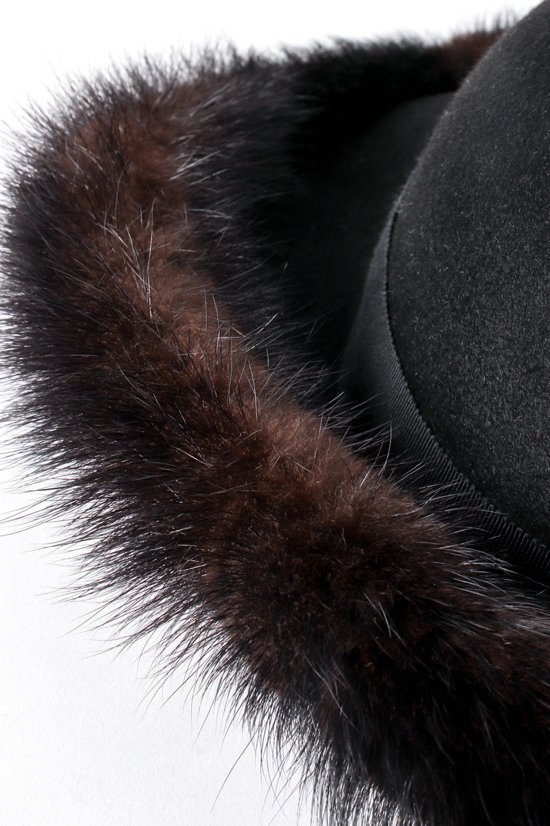 Vintage Mr. John Excello Fur-Trimmed Petite Halo Hat mink at Recess Los Angeles