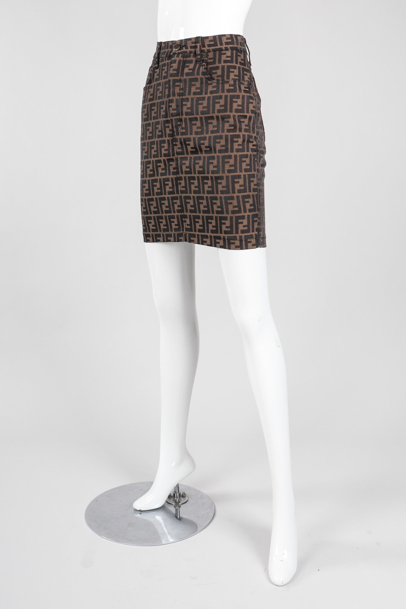 Recess Los Angeles Vintage Fendi FF Zucca Monogram Miniskirt