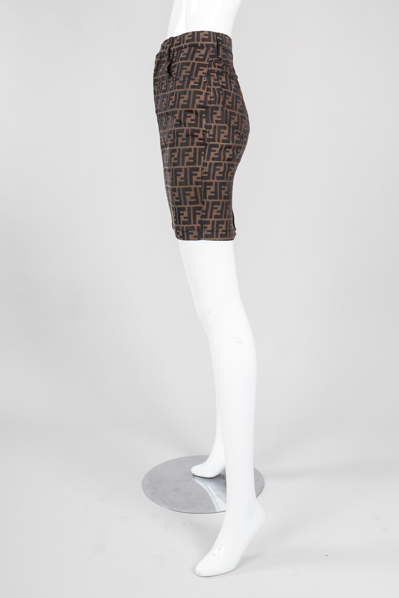 Recess Los Angeles Vintage Fendi FF Zucca Monogram Miniskirt