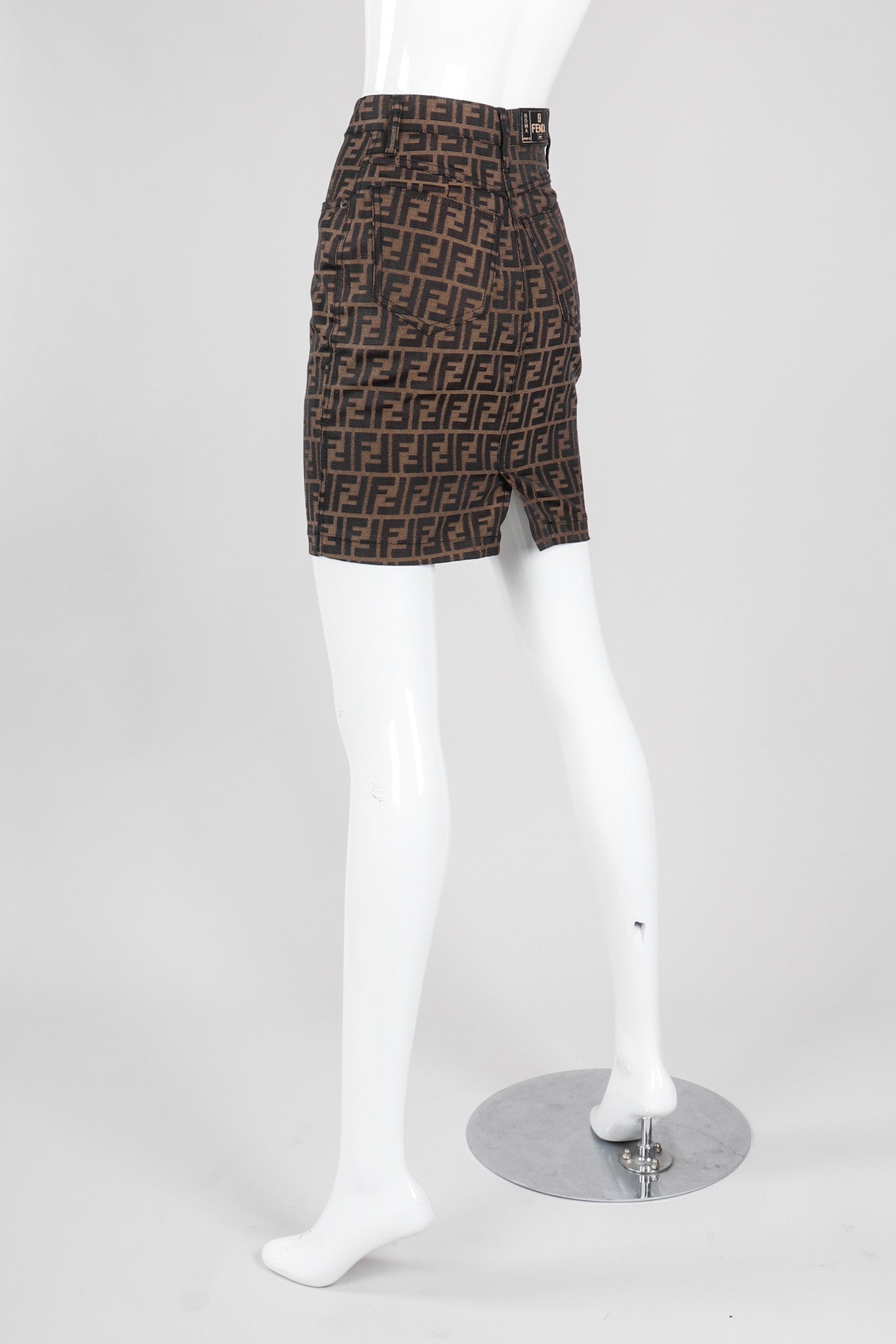 Recess Los Angeles Vintage Fendi FF Zucca Monogram Miniskirt