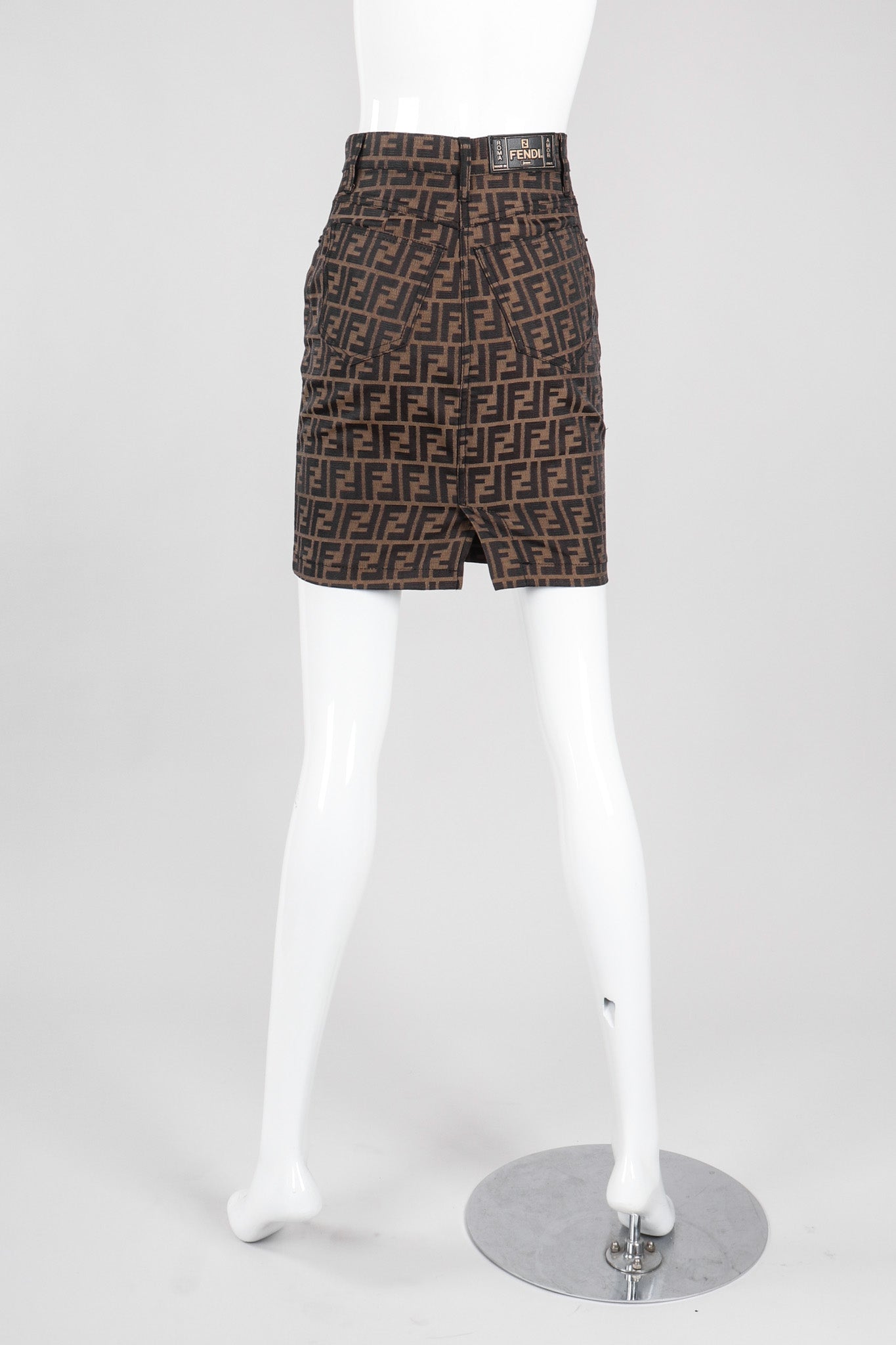 Recess Los Angeles Vintage Fendi FF Zucca Monogram Miniskirt