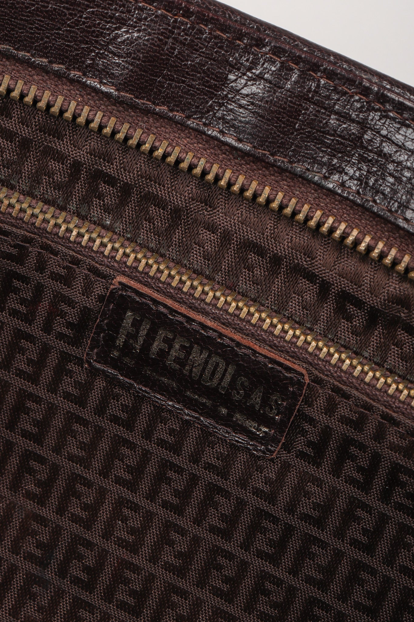 Recess Los Angeles Vintage Fendi Woven Leather Clutch