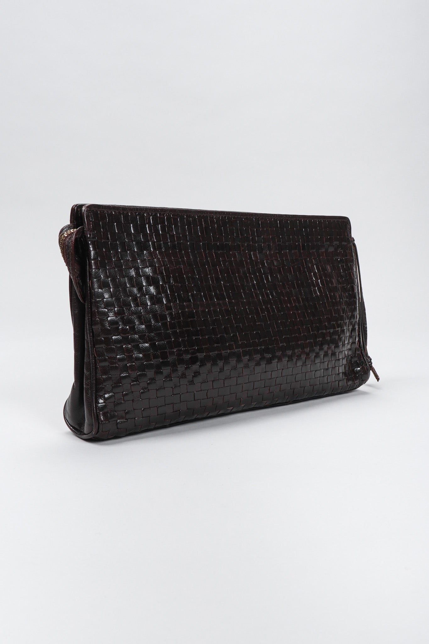 Recess Los Angeles Vintage Fendi Woven Leather Clutch