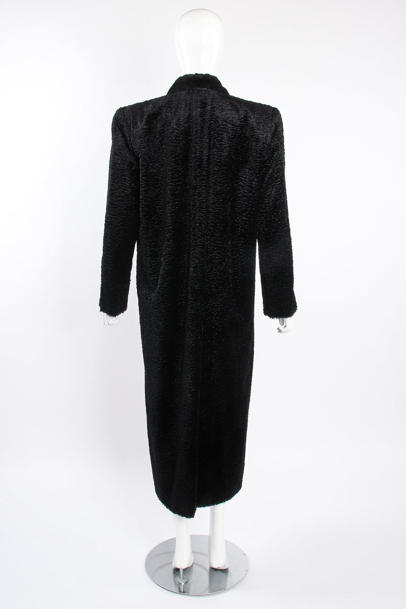 Vintage Fendi Faux Astrakhan  Curly Lamb Coat on Mannequin back at Recess Los Angeles