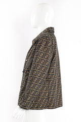 Vintage Fendi Zucca Monogram Zip Swing Jacket on Mannequin side at Recess Los Angeles