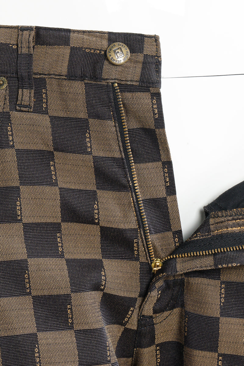 Vintage Fendi Checkerboard Monogram Pant b  at Recess Los Angeles