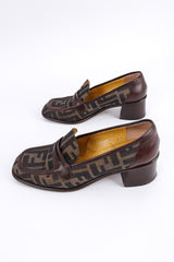 Vintage Fendi Zucca Monogram Loafers II side @ Recess LA