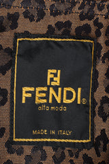 Vintage Fendi Leopard Signed Logo Print Jacket tag @ Recess LA