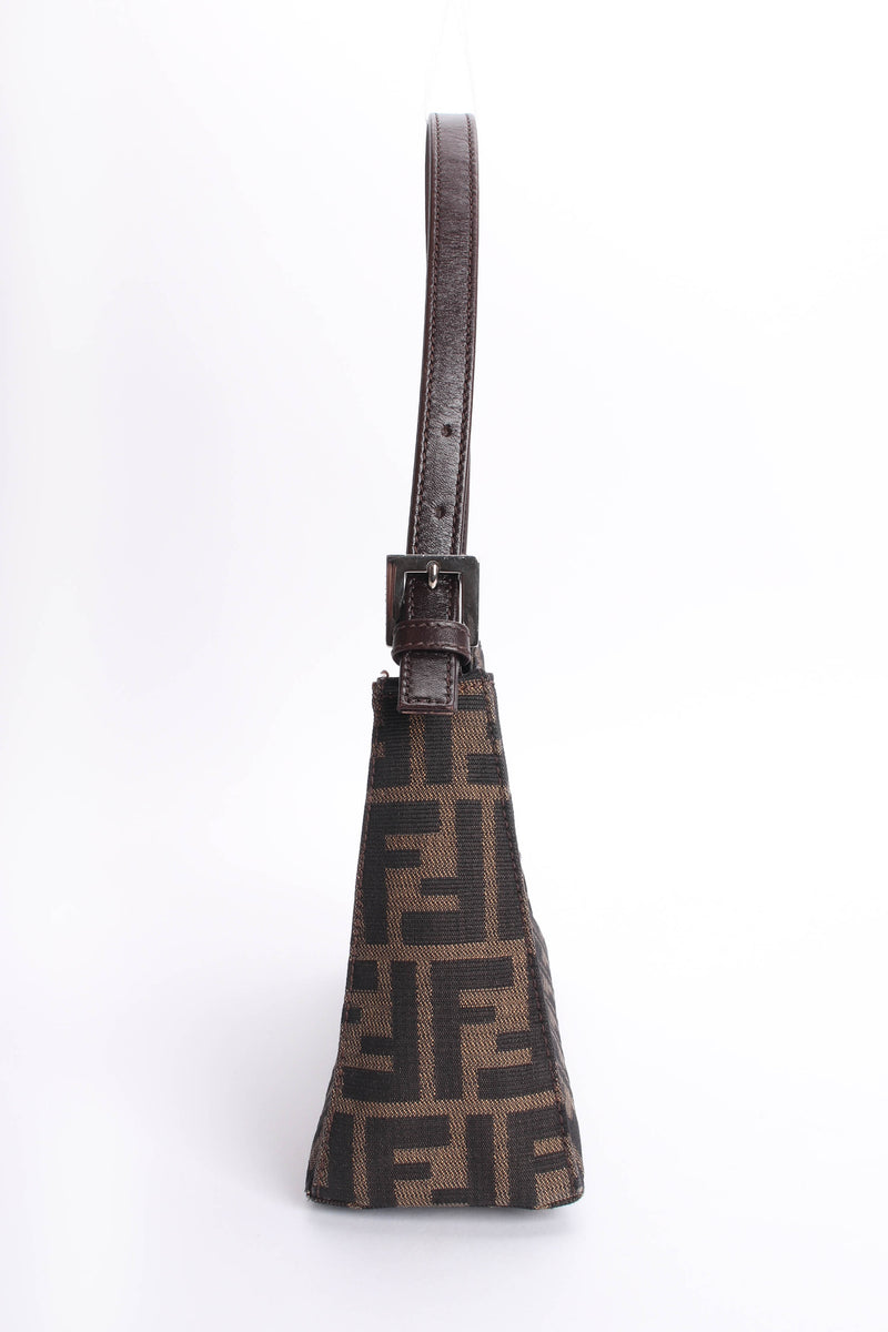 Vintage Fendi Zucca Monogram Shoulder Bag side  @ Recess LA