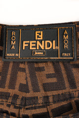 Vintage Fendi Zucca Monogram Crop Jean back label at Recess Los Angeles