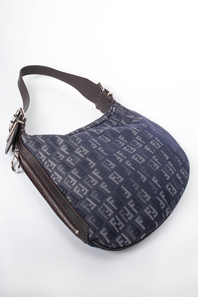 Fendi Logo Monogrammed Oyster Bag canvas fabric crop at Recess Los Angeles