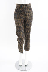 Vintage Fendi Cropped Zucca FF Monogram Pant On Mannequin front at Recess Los Angeles