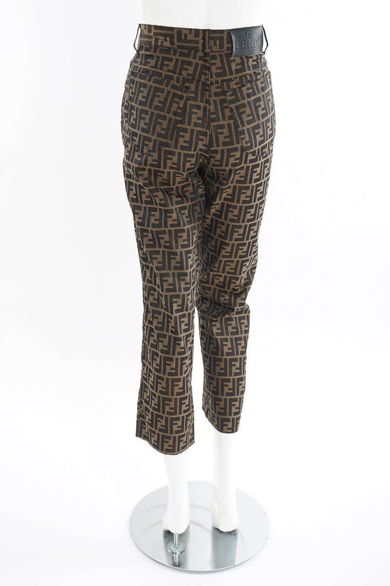 Vintage Fendi Cropped Zucca FF Monogram Pant On Mannequin back at Recess Los Angeles