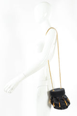 Vintage Ferragamo Shoe Charm Bucket Bag mannequin shoulder @ Recess Los Angeles