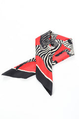 Vintage Ferragamo Prancing Zebra Scarf fold flat @ Recess LA