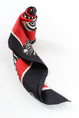 Vintage Ferragamo Prancing Zebra Scarf rolled flat @ Recess LA