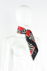 Vintage Ferragamo Prancing Zebra Scarf on mannequin @ Recess LA