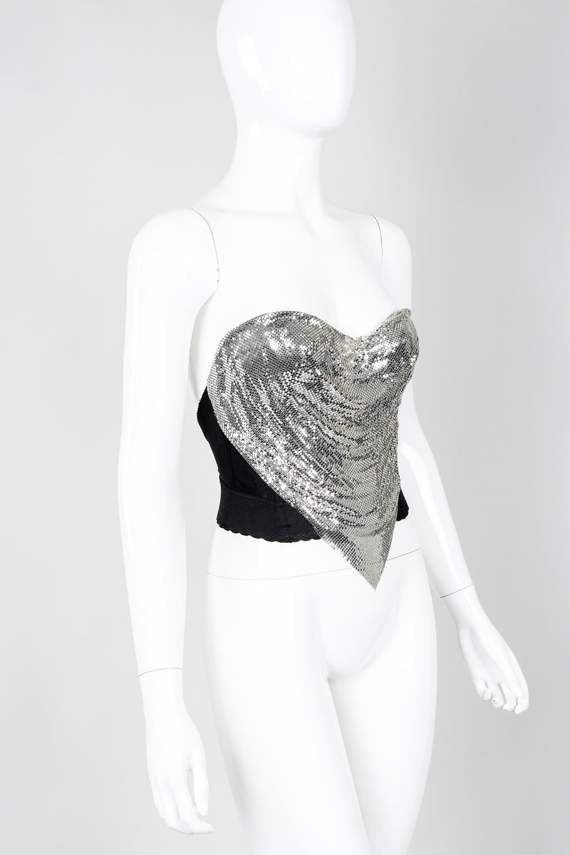 Vintage Ferrara Liquid Mesh Bustier on Mannequin cropped at Recess Los Angeles