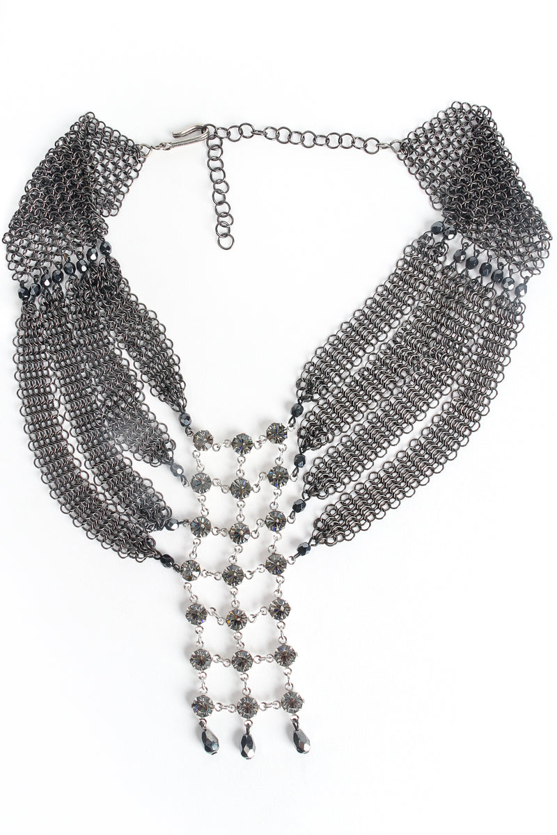 Vintage Anthony Ferrara Swarovski Crystal Lattice Mesh Collar Necklace at Recess Los Angeles