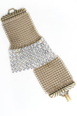 Vintage Anthony Ferrara Ring Mesh Swarovski Bracelet Front Flat at Recess Los Angeles