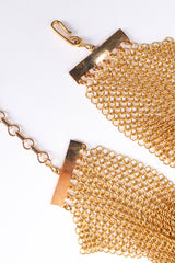 Vintage Ferrara Ring Mesh Crystal Bib Necklace hook connector reverse @ Recess Los Angeles