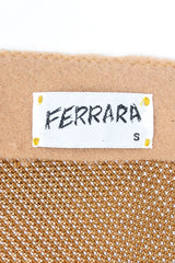 Vintage Anthony Ferrara  Gold Metal Mesh Halter Top Label  at Recess Los Angeles