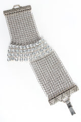 Vintage Anthony Ferrara Pewter Ring Mesh Swarovski Bracelet at Recess Los Angeles