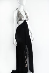 Vintage Anthony Ferrara Mesh Monikini Cutout Halter Gown on Mannequin crop at Recess Los Angeles