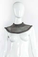 Vintage Anthony Ferrara Cleopatra Ring Mesh Yoke Collar Necklace on Mannequin at Recess LA