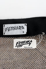 Vintage Anthony Ferrara Snake Print Metal Mesh Halter Top Tag and Label at Recess Los Angeles