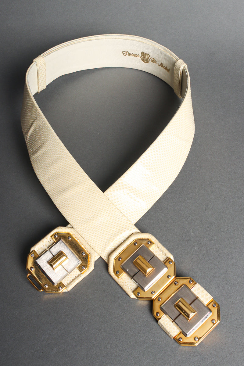 snakeskin slide belt by Finesse LaModel flat lay loop @recessla