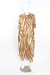 Vintage Flora Kung Free Feathered Print Dress mannequin front @ Recess LA