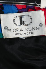 Vintage Flora Kung Puff Sleeve Cocktail Dress label at Recess Los Angeles